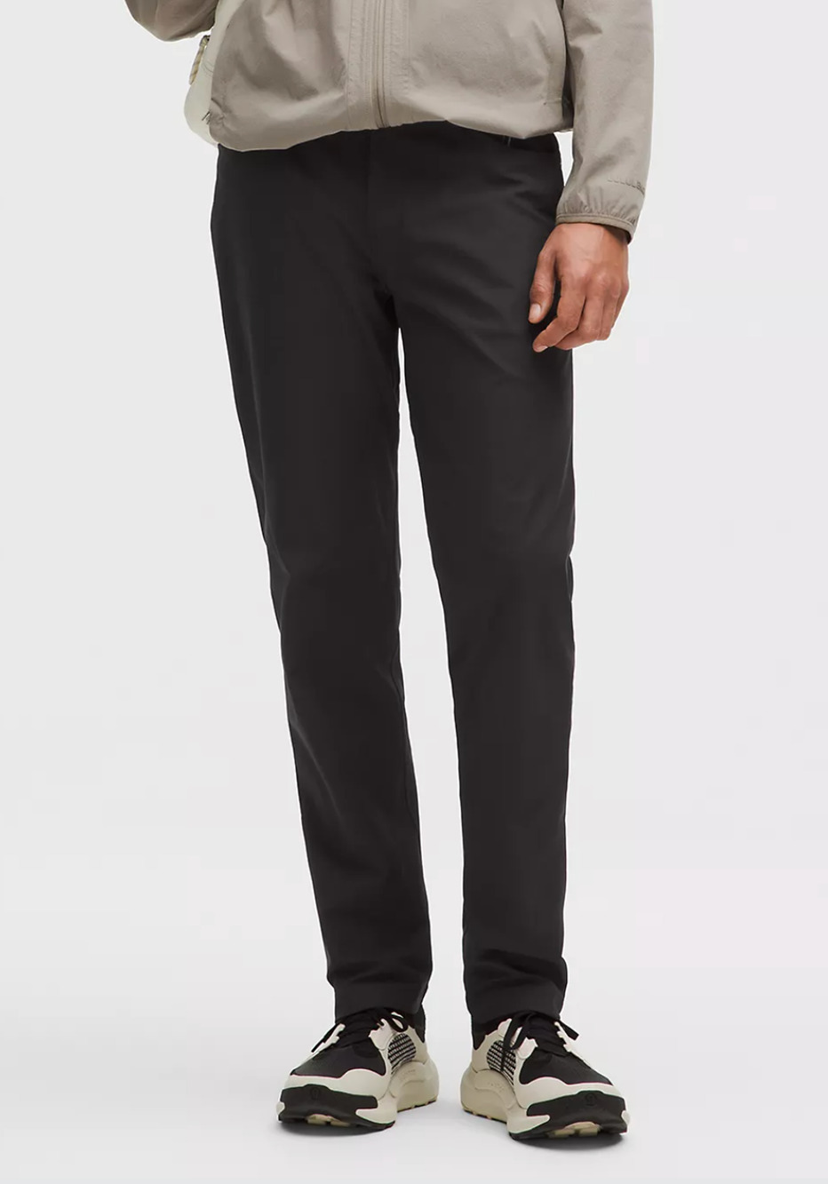Lululemon Mens ABC Classic Fit Trousers Size 36 Warpstreme Black Org $138